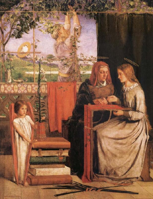 Dante Gabriel Rossetti The infancy of Maria oil painting image
